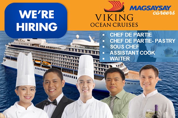 Magsaysay Careers is now hiring For Viking Ocean Cruises