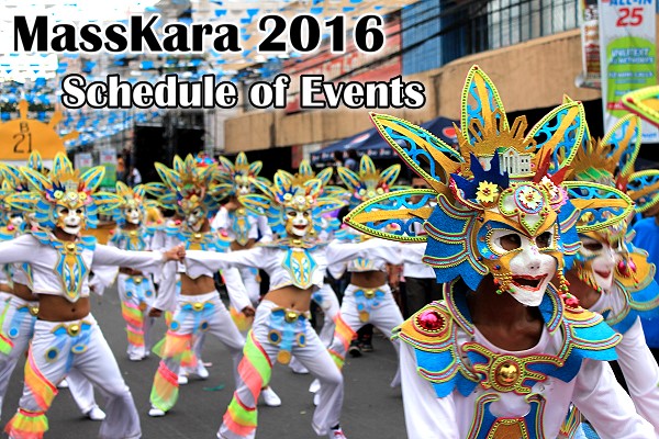 masskara festival 2016 schedule of events