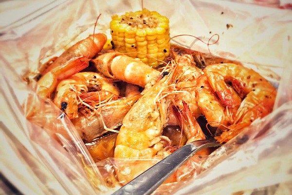 Shrimp in a Bag with salted egg